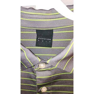 Dunning Golf Mens Large Gray Neon Green Polo Shirt SfPf Home •65